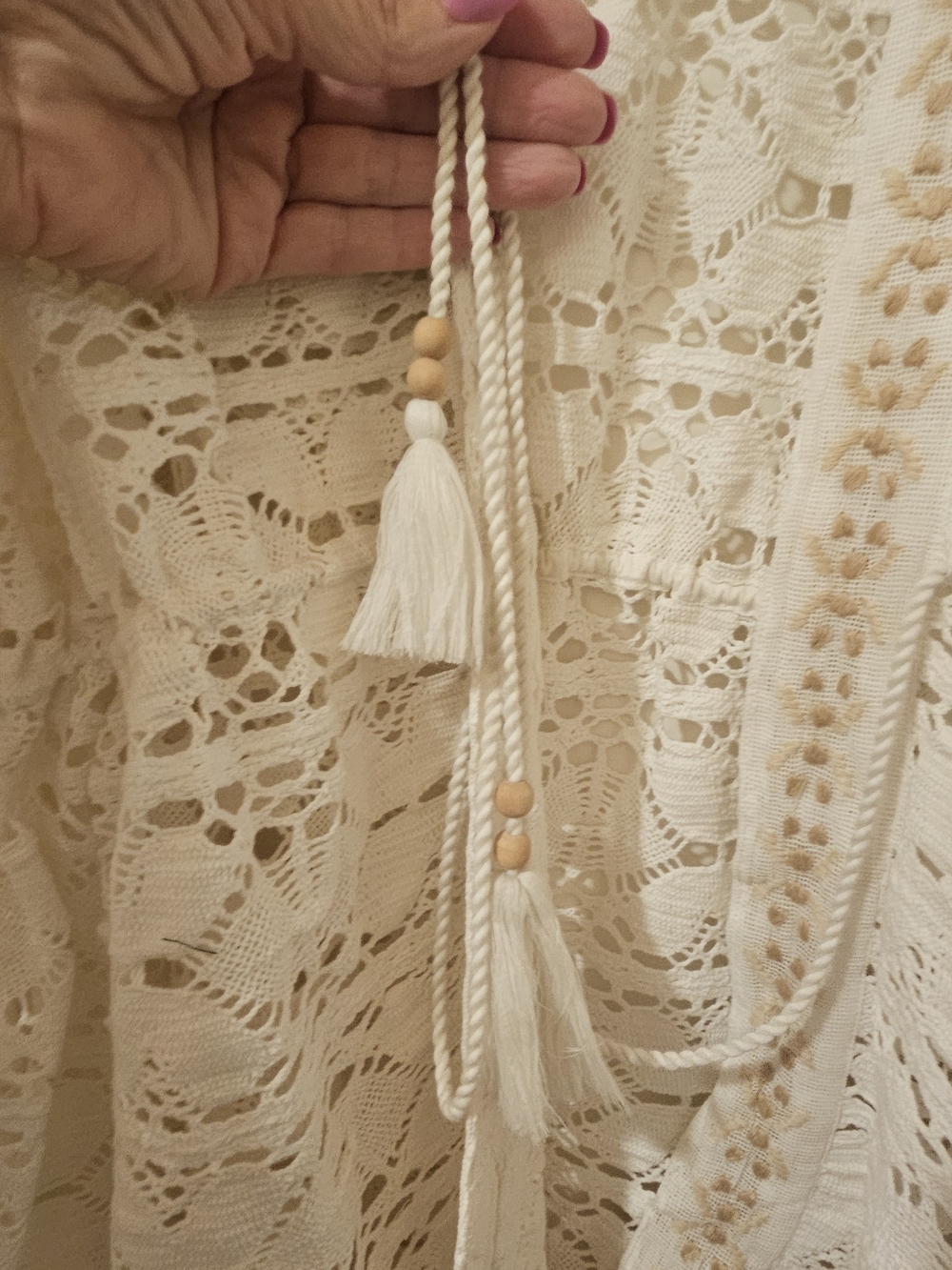 Free People Lace Crochet Kimono, Jacket, Swim Wrap, Cover-up - Picture 9 of 15